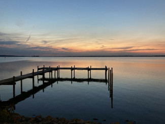 Sonnenuntergang am Steinhunder Meer